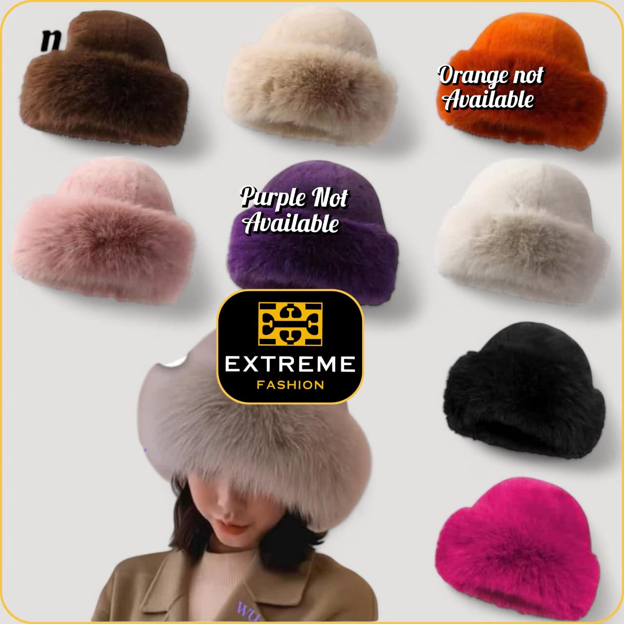 fluffy winter bucket hats