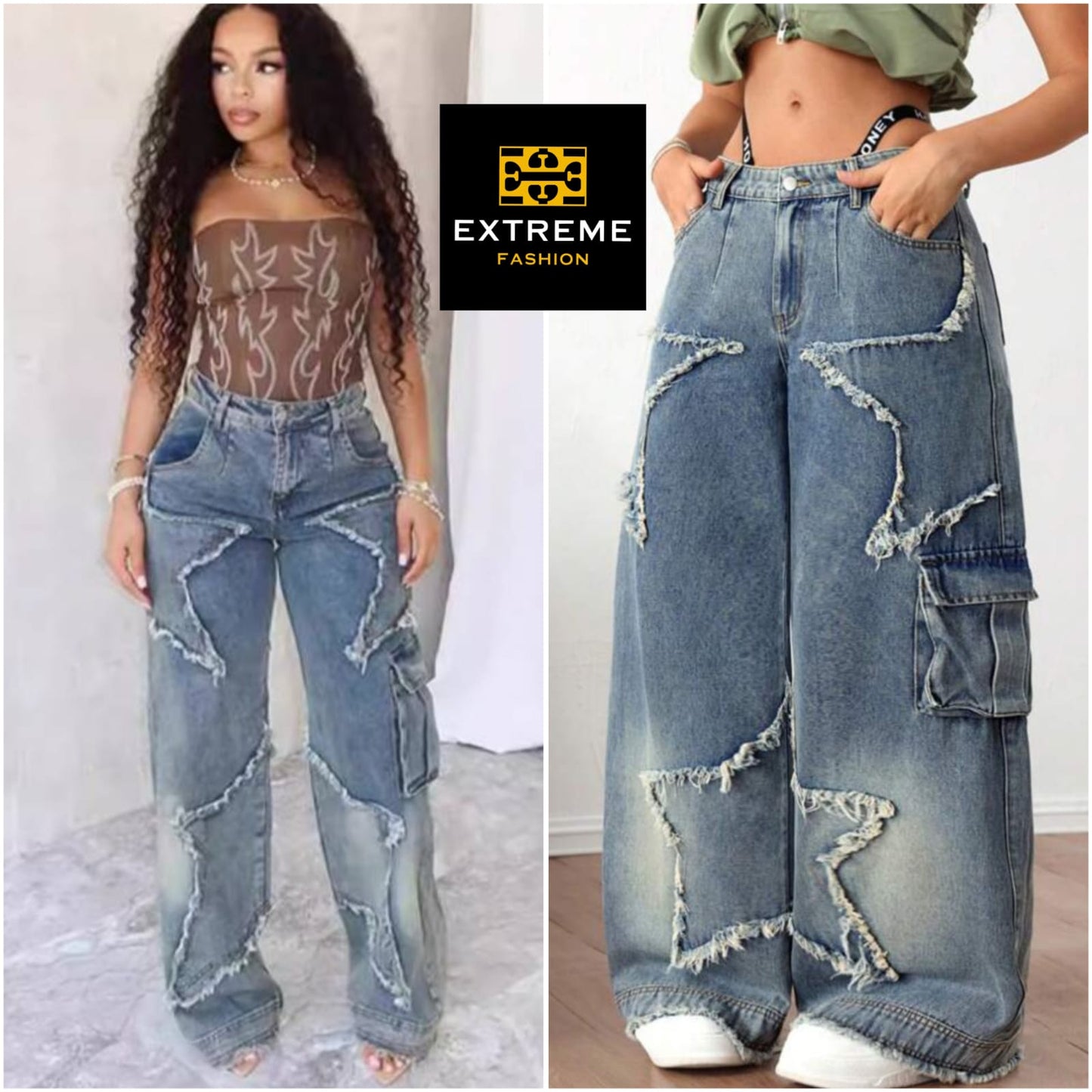 star detailed boyfriend jean