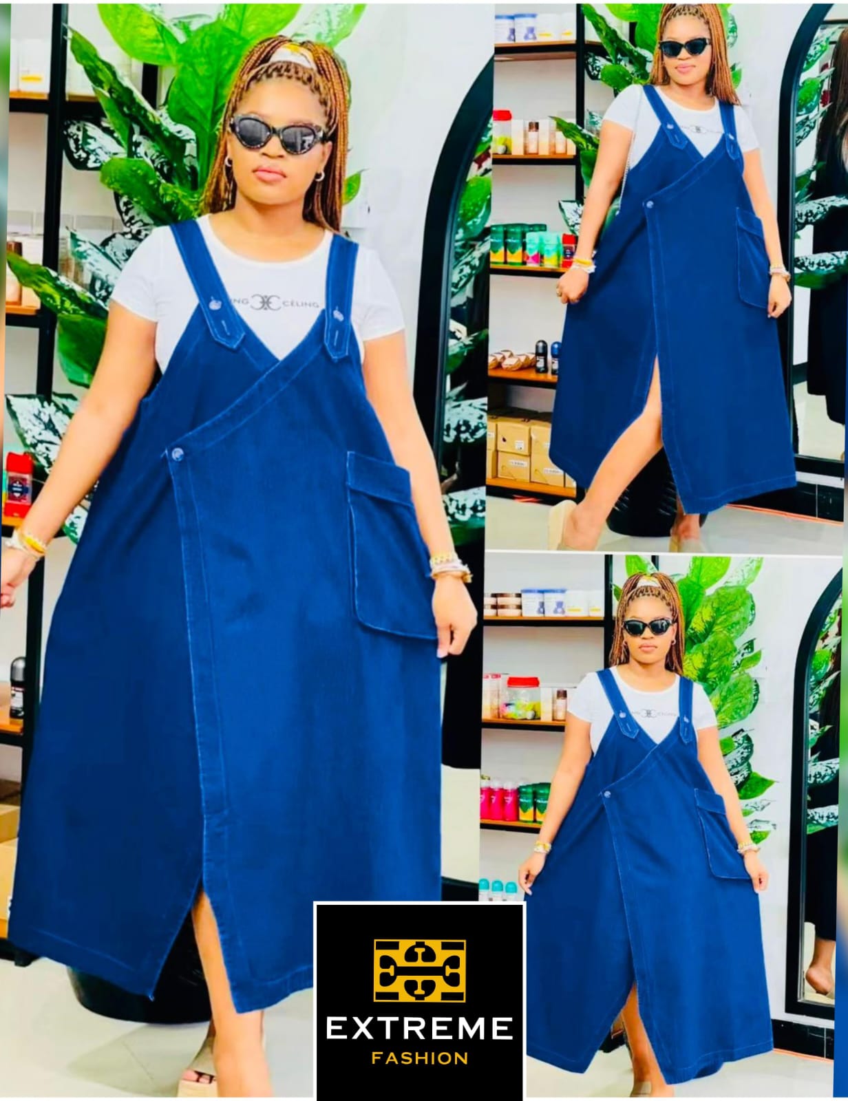 denim maxi dress