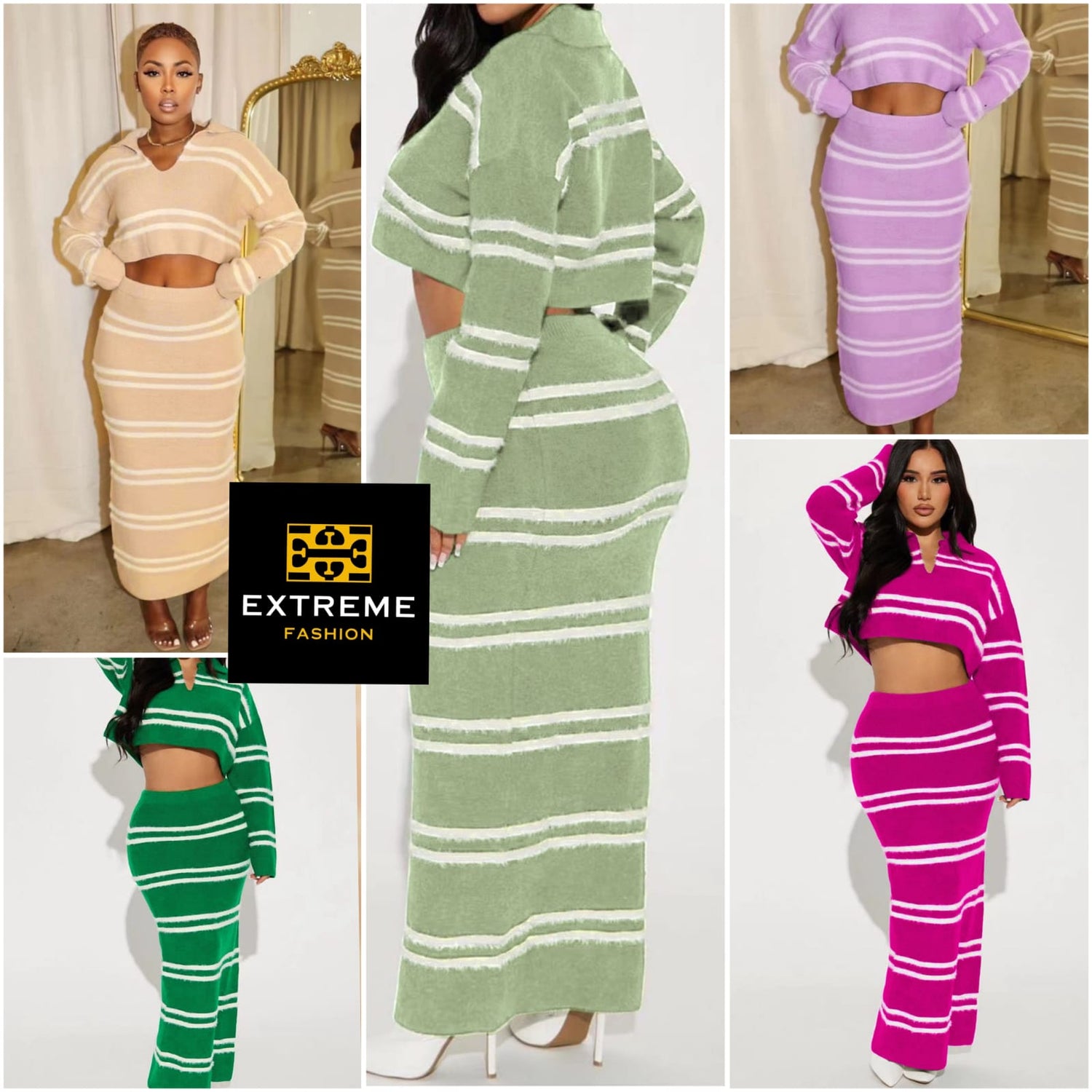 knitted winter 2pc set