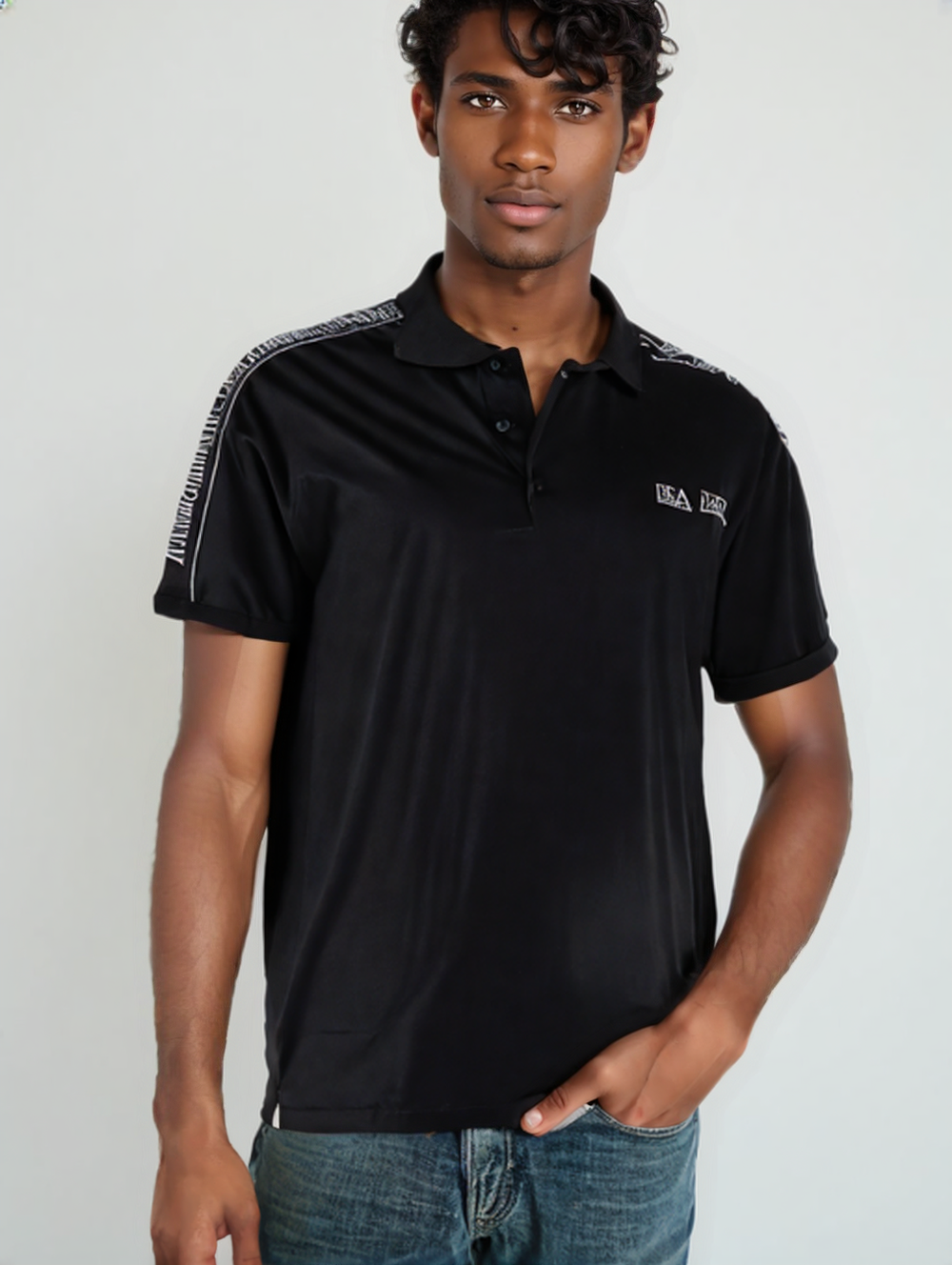 EA7 Tape Logo Polo Shirt