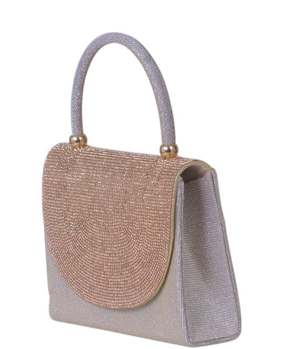 Gold Sparkle Top Handle Bag