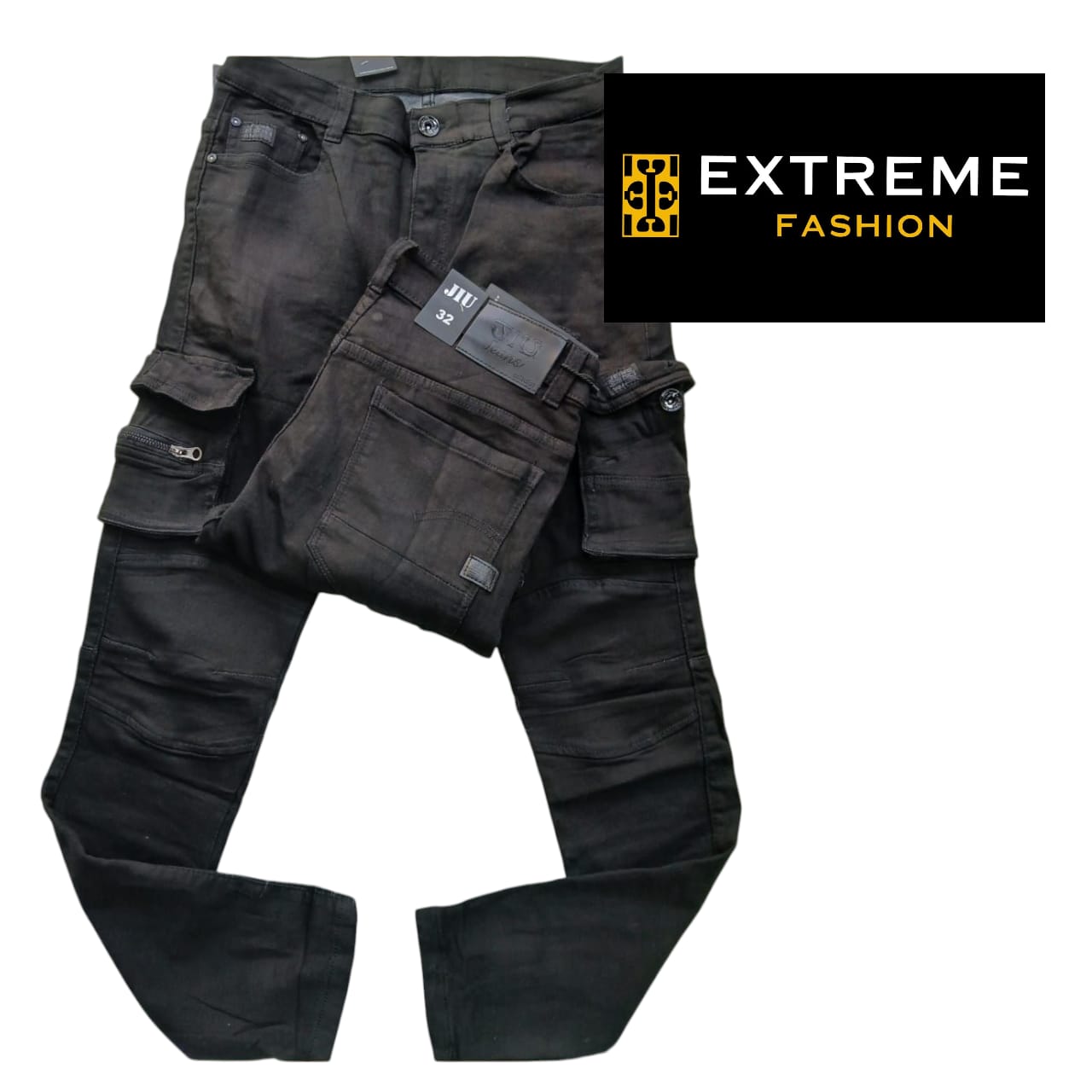MEN SKINNY CARGO JEANS
