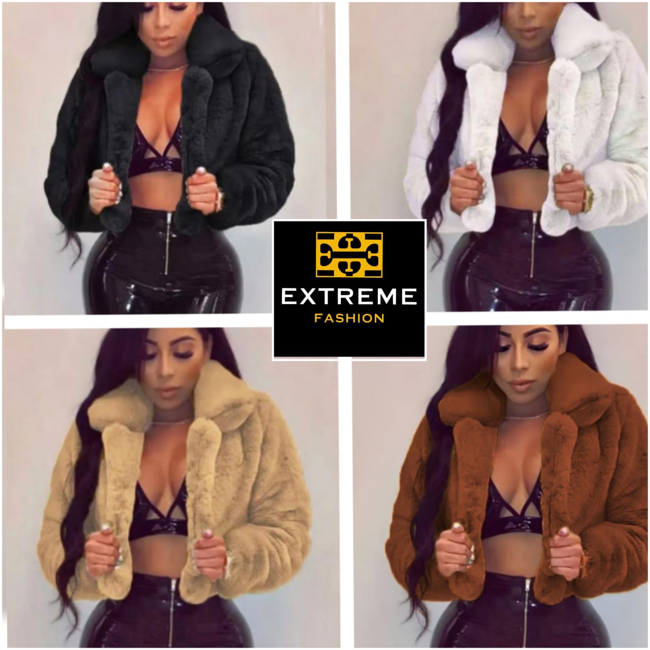 fluffy crop jacket