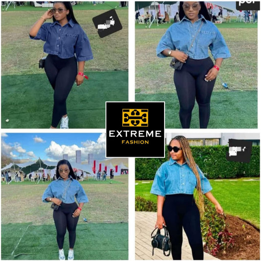 mini denim shirt