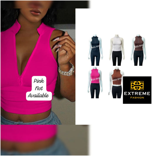 zipup crop top