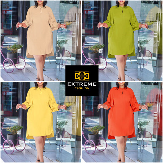 plus size mini shirt dress