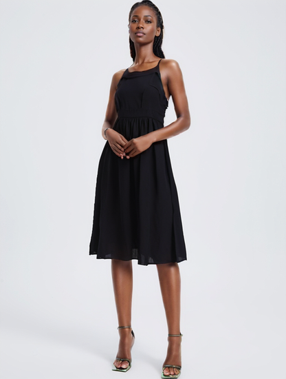 Cotton-poplin Midi Dress